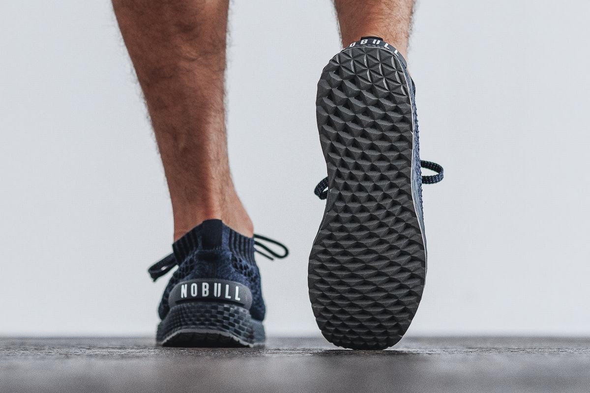 Nobull Knit Runner Men's Running Shoes Navy | Australia (CQ2503)